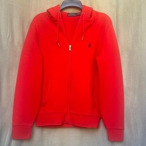 Polo Ralph Lauren Red Zipper Hoodie Size Small Petite